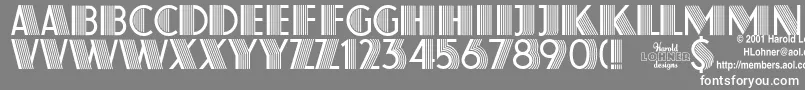 フォントAtlas – 灰色の背景に白い文字