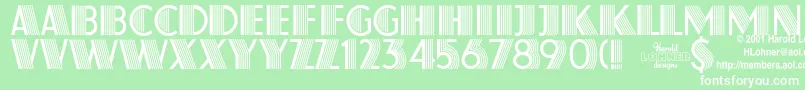 Atlas Font – White Fonts on Green Background