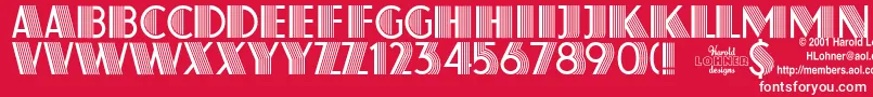 Atlas Font – White Fonts on Red Background