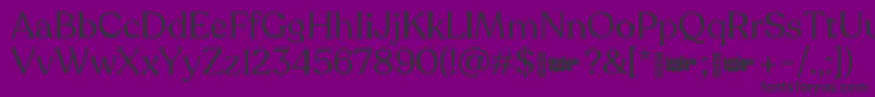 Czcionka Recoleta RegularDEMO – czarne czcionki na fioletowym tle