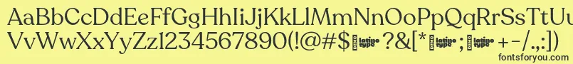 Recoleta RegularDEMO Font – Black Fonts on Yellow Background