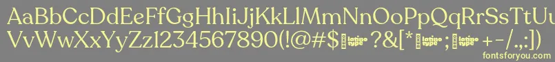 Recoleta RegularDEMO Font – Yellow Fonts on Gray Background