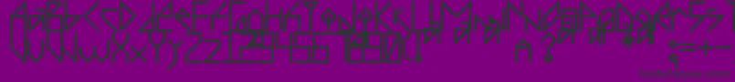 Police RECOMBINO 0 – polices noires sur fond violet