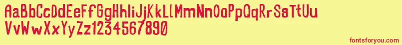 RectoFilled   test Font – Red Fonts on Yellow Background