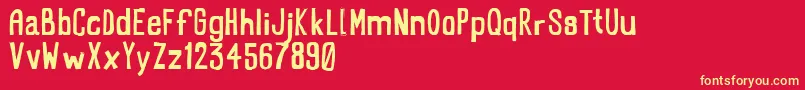 RectoFilled   test Font – Yellow Fonts on Red Background