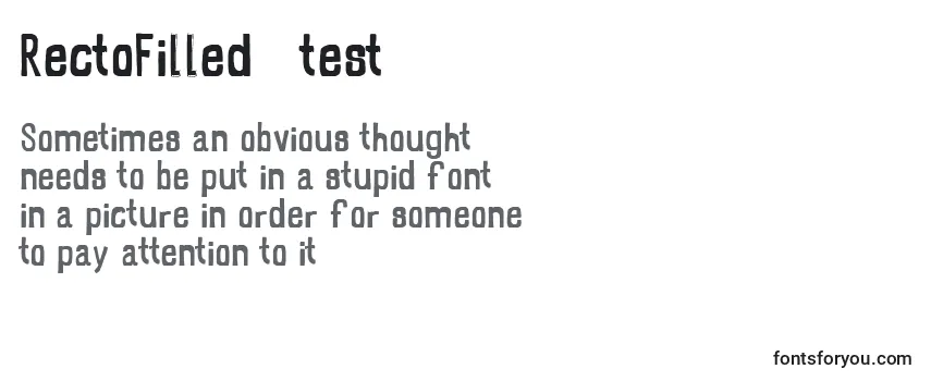 RectoFilled   test Font