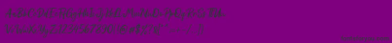 Red Bright Demo Font – Black Fonts on Purple Background