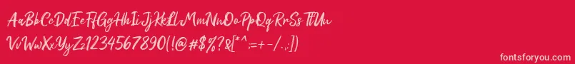 Red Bright Demo-Schriftart – Rosa Schriften auf rotem Hintergrund