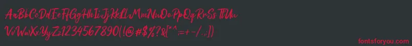 Red Bright Demo-Schriftart – Rote Schriften auf schwarzem Hintergrund