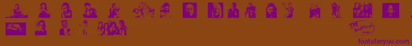 フォントred dwarf font – 紫色のフォント、茶色の背景