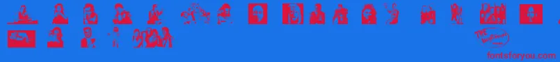 フォントred dwarf font – 赤い文字の青い背景