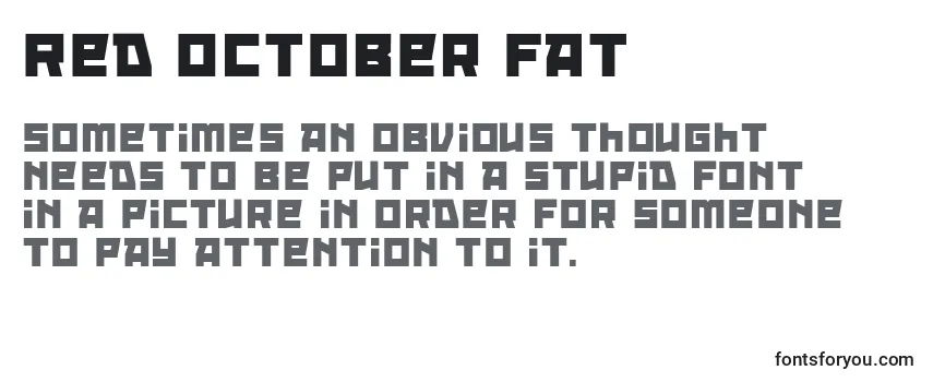 Przegląd czcionki Red October Fat