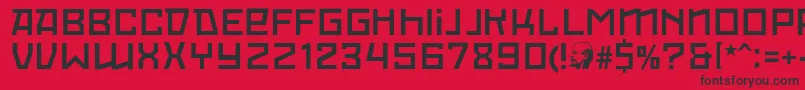 Red October Light-fontti – mustat fontit punaisella taustalla