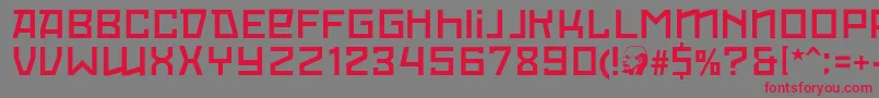Red October Light Font – Red Fonts on Gray Background