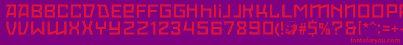 Red October Light Font – Red Fonts on Purple Background