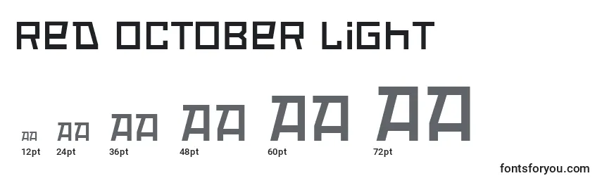 Red October Light Font Sizes
