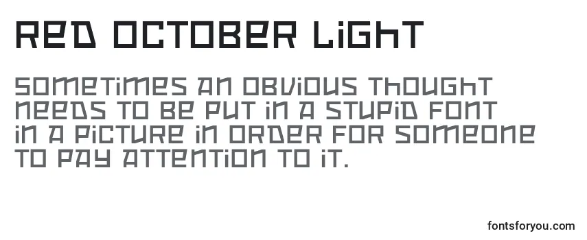 Red October Light Font