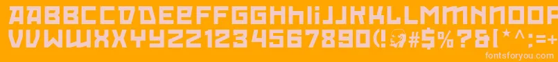 フォントRed October – オレンジの背景にピンクのフォント