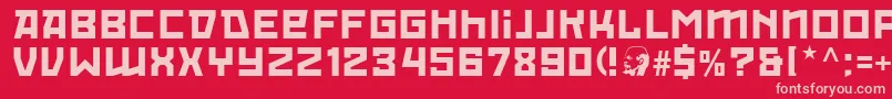 Red October Font – Pink Fonts on Red Background