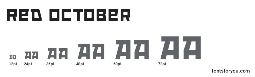 Размеры шрифта Red October