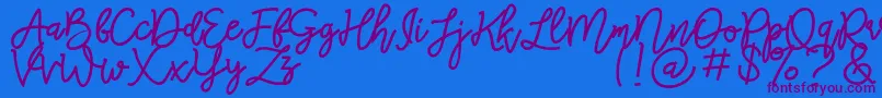 RED Peppers Script-fontti – violetit fontit sinisellä taustalla
