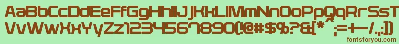 PlavskyBold Font – Brown Fonts on Green Background