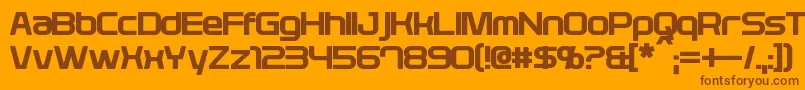 PlavskyBold Font – Brown Fonts on Orange Background