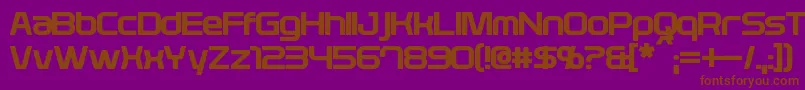 PlavskyBold Font – Brown Fonts on Purple Background