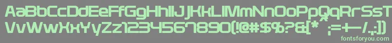 PlavskyBold Font – Green Fonts on Gray Background