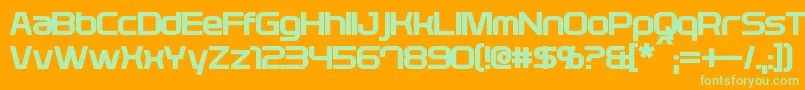 PlavskyBold Font – Green Fonts on Orange Background