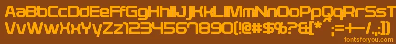 PlavskyBold Font – Orange Fonts on Brown Background