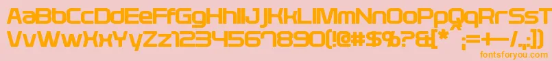 PlavskyBold Font – Orange Fonts on Pink Background