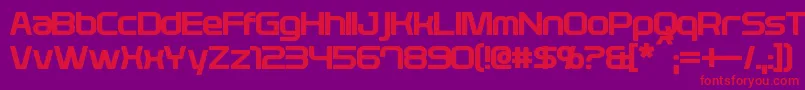 PlavskyBold Font – Red Fonts on Purple Background