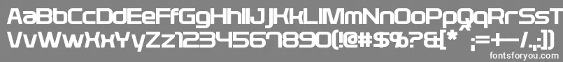 フォントPlavskyBold – 灰色の背景に白い文字