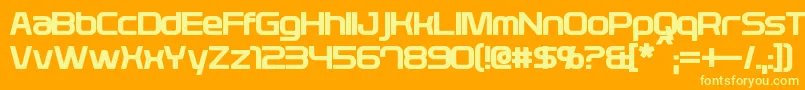 PlavskyBold Font – Yellow Fonts on Orange Background