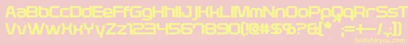 PlavskyBold Font – Yellow Fonts on Pink Background