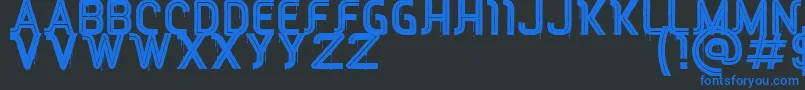 RED Peppers Font – Blue Fonts on Black Background