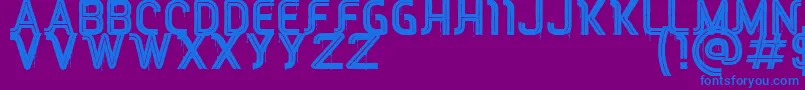 RED Peppers-Schriftart – Blaue Schriften auf violettem Hintergrund