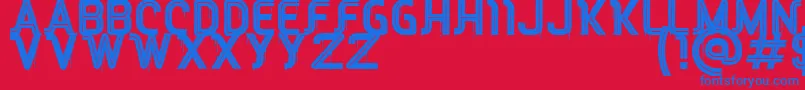 Police RED Peppers – polices bleues sur fond rouge