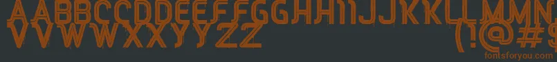 RED Peppers Font – Brown Fonts on Black Background