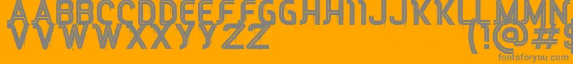 RED Peppers Font – Gray Fonts on Orange Background