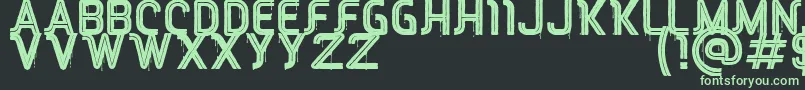 RED Peppers Font – Green Fonts on Black Background
