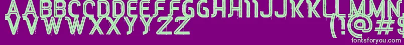 RED Peppers Font – Green Fonts on Purple Background