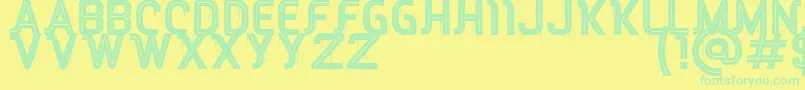 RED Peppers Font – Green Fonts on Yellow Background