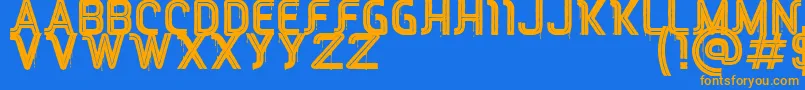 RED Peppers Font – Orange Fonts on Blue Background