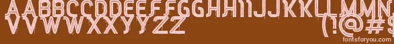 RED Peppers Font – Pink Fonts on Brown Background