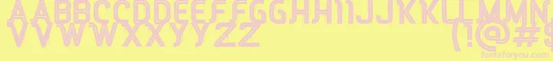 RED Peppers Font – Pink Fonts on Yellow Background