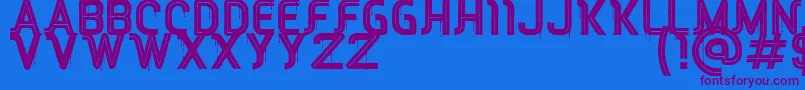 RED Peppers Font – Purple Fonts on Blue Background
