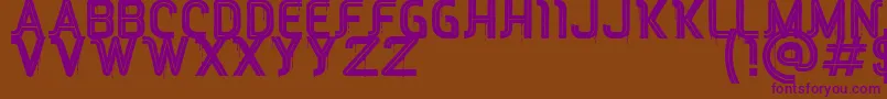 RED Peppers Font – Purple Fonts on Brown Background