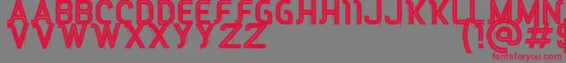 Czcionka RED Peppers – czerwone czcionki na szarym tle